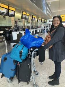 young woman at the airport