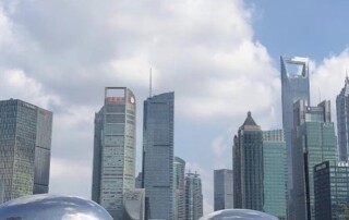 view of the skyline of Shanghai